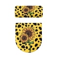 thumbnail image 3 of HELLHERO Sunflower Toilet Lid Seat Cover Soft Toilet Seat Cover Set & 2 Piece Elastic Edge Adjustable, 3 of 6