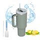 thumbnail image 1 of Termo Acero Inoxidable 40 OZ, Termos para Cafe, Termo con Popote Tapa y Asa, 1.2 Litros, Vasos Termicos Frio y Caliente, Aisladaal Aspiradora, Ideal para Agua, Te Helado o Cafe, Licuado, 1 of 3