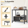 thumbnail image 2 of REIBII 2-Tier Wire Shelving Unit,27.5"W x 11.8"D x 27.5"H Adjustable Metal Storage Rack Space Saving Organizer for Kitchen Pantry,Black, 2 of 10