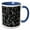 Blue/White, variant on 3drose, Pretty Image of Silver and Black Fancy Paisley Pattern, 11oz Two-tone Green Mug