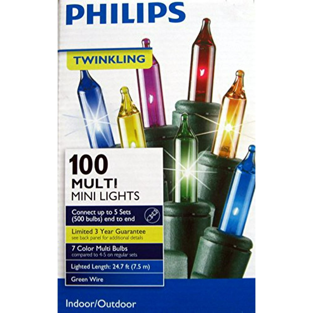 Philips 100 TWINKLING multi color mini lights 7 colors