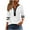 White, variant on VEKDONE Women's Half Zipper Crewneck Shirts Trendy Stripe Color Block Blouse Fall Long Sleeve Loose Fit Tunic Tops Basic Tees Pullover Top