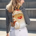 thumbnail image 5 of Disketp Christmas Snowman Gift print Canvas Backpack Lightweight Travel Daypack Student Rucksack Laptop Backpack-, 5 of 5