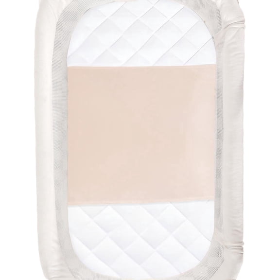 PROMEED 100% Mulberry Silk Bassinet Sleeve for Baby Bald Spots, Preminium 23 Momme Silk Bassinet Half Sheet for Baby Hair(Champagne)