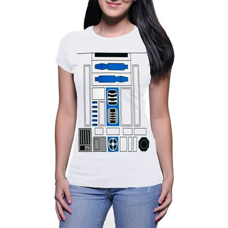 Star Wars I Am R2D2 Juniors White Costume T-Shirt