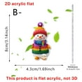 thumbnail image 2 of Christmas Car Rearview Mirror Pendant, 2D Acrylic Snowman with Scarf Hanging Decoration, Cute Auto Ornament for Winter Holidays, Festive Xmas Accessories for Car Interior, 2 of 3