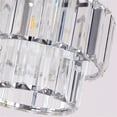 thumbnail image 4 of FRIXCHUR Crystal Ceiling Light Fixtures, Double-Layers Crystal Modern Chandelier for Bedroom, Hallway, Bar,Kitchen,Bathroom(Chrome), 4 of 11
