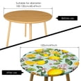 thumbnail image 2 of Tzdxfgl Round Vinyl Fitted Tablecloth, Waterproof Elastic Edge Table Cover for 40"-47" Table, Green, 2 of 10