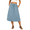 Blue Gray, variant on Gleelaud Flowy Skirt Midi Length Elastic High Waist A-Line Skirt with Pockets Boho Skirts for Women Pink