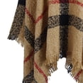 thumbnail image 4 of Odeerbi Women's Turtleneck Pullover Poncho Sweater Solid Color Fringe Shawl Loose Fit Knitted Wraps Baggy Cape Coat Open Front Blanket Warm Collar Tassel Blouse Khaki, 4 of 9