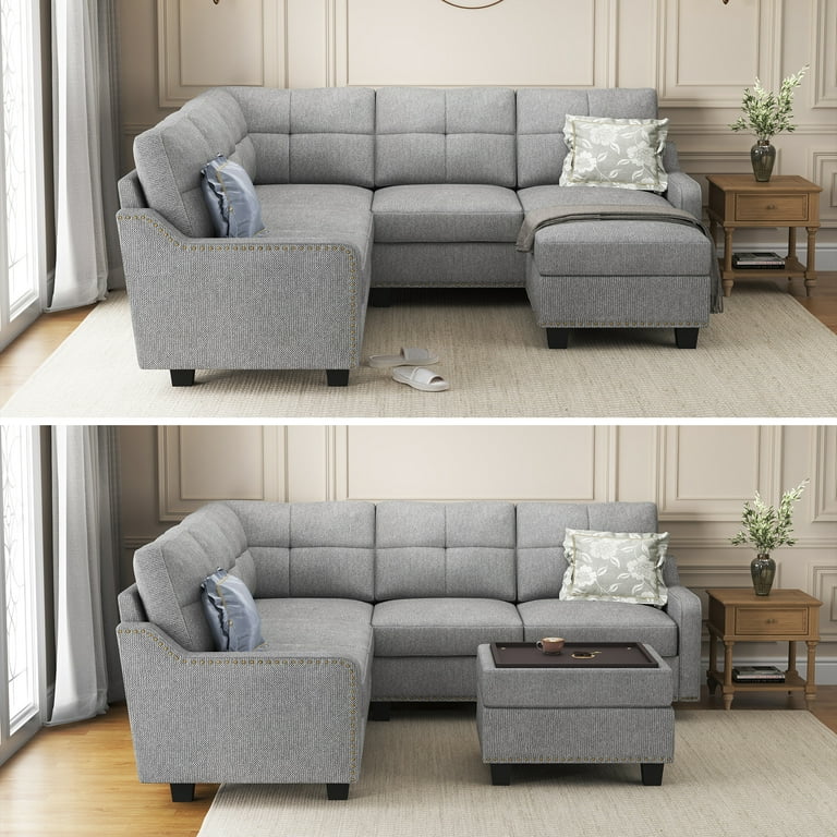 Light Grey Fabric Sofa Set Matttroy