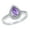 Purple, variant on Jewelry Women's Pear-Cut Green Cubic Zirconia Sterling Silver Ring