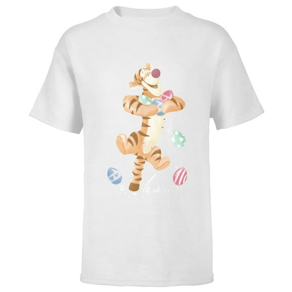 Disney Winnie the Pooh Tigger Easter Egg Bounce - Short Sleeve T-Shirt for Kids - Customized-White