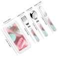 thumbnail image 2 of Rateoe Pastel Macarons Delight for Stainless Steel Kids Silverware Set - Child and Toddler Safe Flatware - Children's Knife, Fork And Spoon Set, 2 of 8