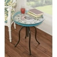 thumbnail image 2 of Powell Blue Round Clock Table, 2 of 4