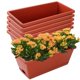 thumbnail image 1 of Chukemaoyi Macetero Para Ventana, Paquete De 7 Cajas De Plástico Para Maceteros De Flores Vegetales, Macetas Rectangulares De 17 Pulgadas Con Platillos Para Interior, Exterior, Jardín, Patio, Decoraci, 1 of 7