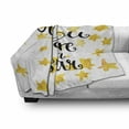 thumbnail image 3 of Saying Soft Flannel Fleece Blanket, Modern Calligraphic Phrase with Watercolor Stars Self Confidence Theme, Cozy Plush for Indoor and Outdoor Use, 70" x 90", Black Yellow and White, by Ambesonne, 3 of 6