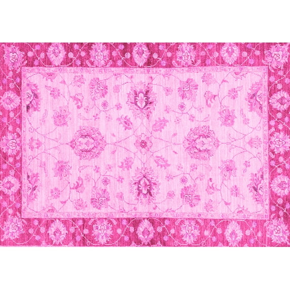 Ahgly Company Indoor Rectangle Oriental Pink Traditional Area Rugs, 2' x 3'