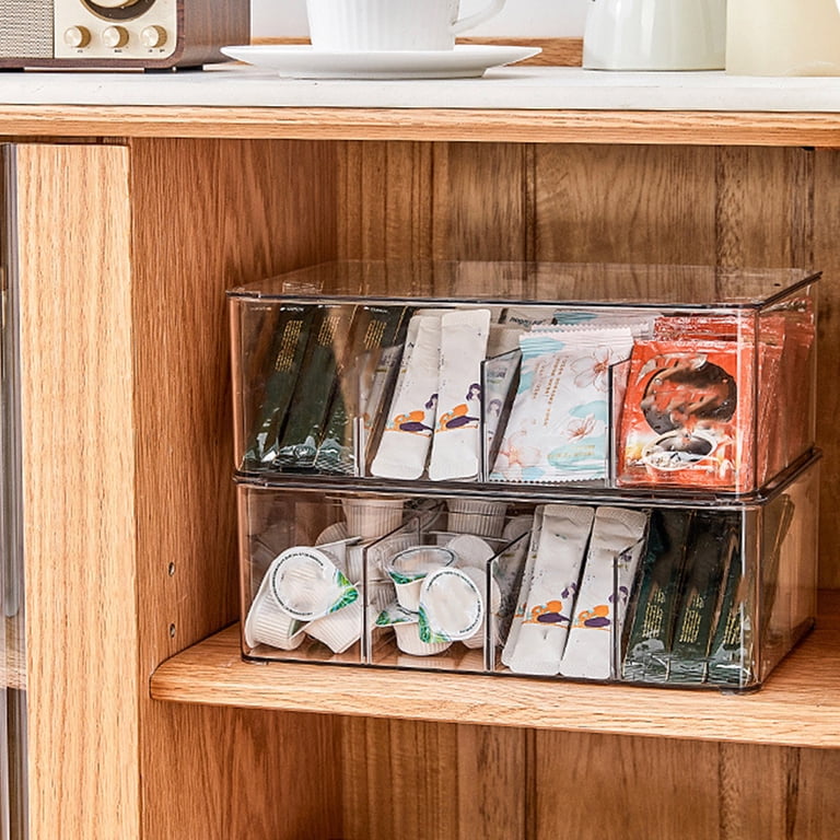 Plastic Storage Container With Removable Dividers Plastic Tea Bag ...
