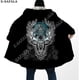 thumbnail image 1 of Capa gruesa y cálida con capucha para hombre, abrigo con estampado 3D de armadura vikinga con símbolo de tatuaje de cuervo, abrigo de lana a prueba de viento, bata de Manta, 9, 1 of 4