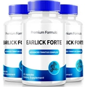 (3 Pack) Earlick Capsules, Official Ear Health Formula, All-Natural Supplement to Promote Inner Ear Health, Premium Tinnitus Support, Ear Lick Reviews (180 Capsules)