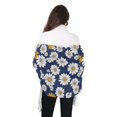 thumbnail image 4 of FORMRS Womens Scarf Winter Soft Long Big Warm Shawls Wrap Tassel Scarves, Retro Daisy Pattern, 4 of 9