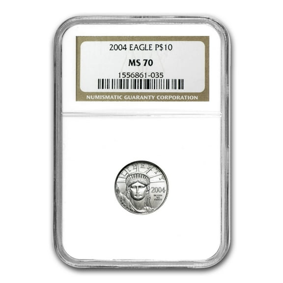 2004 1/10 oz American Platinum Eagle MS-70 NGC