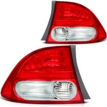 ECCPP Tail Light Assembly Fit 2009-2011 for Honda Civic Sedan Pair Taillamps Red Housing 33501SNAA51
