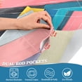 thumbnail image 3 of Yayeee Kitchen Curtains Tier Pair Light Filtering 27"x36" Rod Pocket Short Cafe Window Panel, Color Striped, 3 of 7
