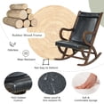 thumbnail image 6 of Spaco Modern Rocking Chair with PU Cushion and Rubber Wood Frame-Black, Comfortable Rocker for Living Room, Bedroom, Study Room, Office Rocking Armchair, 6 of 7
