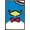 Bronze Framed Version, variant on Hello Kitty and Friends - Tuxedo Sam Close-Up Wall Poster with Magnetic Frame, 22.375" x 34"