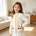 thumbnail image 5 of StSilkitty Cardigan Vest Sweater for Boys Girls Cute Embroidery Sleeveless Button down Knit Waistcoat Lightweight Casual Tops, 5 of 9
