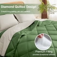 thumbnail image 4 of Flymme 7 Pieces Full Size Bed in a Bag Green Comforter Set with Sheets Modern Quilted Diamond Bedding Sets Complete Full Bed Sets for Bedroom Decor, 4 of 8