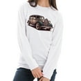 thumbnail image 3 of Classic Vintage Car Graphic Long Sleeve Crewneck Tee - White XL, 3 of 4