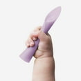 thumbnail image 2 of Olababy 100% Silicone Soft-Tip Training Spoon for Baby Led Weaning 2pack (Lemon/Lilac), 2 of 6