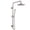 Brushed Nickel, variant on sumerain Retrofit Rain Shower Heads System with 9 Inch Shower Head 2.5GPM, Brass Handheld Shower, Slide Bar with Adjustable Holder, Brass Diverter and Shower Hose, Chrome Finish