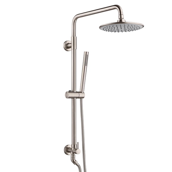 sumerain Brushed Nickel Retrofit Shower Systems with 9 Inch Rain Shower Head