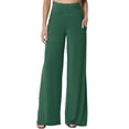 thumbnail image 4 of Women's Palazzo Lounge Pants Wide Leg High Waist Pull-On Flowy Toursers with Pockets S, 4 of 5