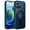 Blue, variant on JETech Magnetic Case for iPhone 12/12 Pro 6.1-Inch Compatible with MagSafe, Translucent Matte Back Slim Shockproof Phone Cover (Black)