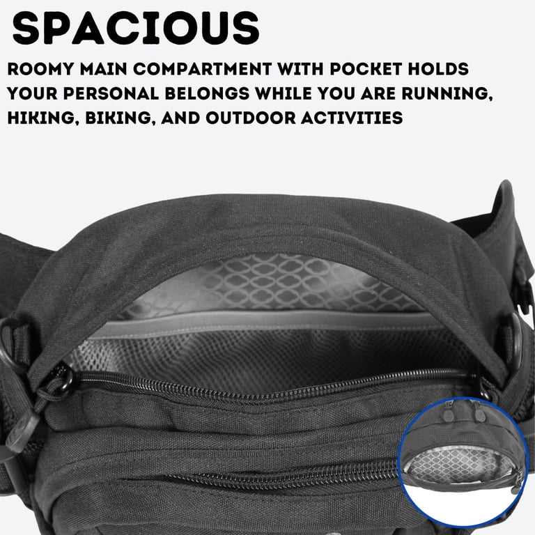 J World Unisex Pony Multi Compartment Waist Bag, Black - Walmart.com