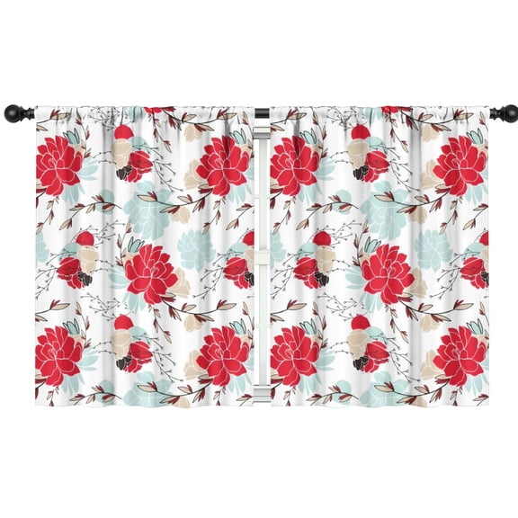 Blackout Kids Curtains,Pioneer Flower Floral Print Pattern Childrens Insulated Curtains Set Of 2,Bedroom Essentials,Toddler Room Decor 42"x54"