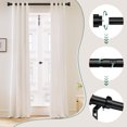 thumbnail image 5 of OLV 1" Heavy Duty Adjustable Black Curtain Rods for Windows, Modern Decorative Drapery Rod 30-60" with Classic Finial, 5 of 7