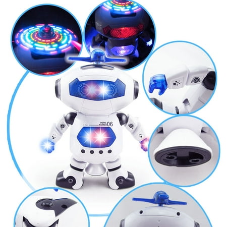 Zerone 360° Rotatable Lighting Dancing Humanoid Robot Toy Kid Children Playful Gift, Humanoid Robot Toy,Robot