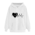 thumbnail image 2 of Olyvenn Women's Oversized Hooded Sweatshirts Fashion Long Sleeve Drawstring Hoodies Heart Graphic Loose Casual Pullover Tops White XL, 2 of 3