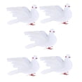 thumbnail image 1 of Paquete de 5 figuras de palomas emdas realistas, manualidades con adornos de animales de paisaje, decoración de jardín y patio Soledad Pájaros artesanales con plumas, 1 of 10