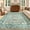 Green, variant on Washable Floral Area Rug – Low Pile Soft Non Slip Carpet for Living Room, Bedroom, Dining Room – Machine Washable, Pet Friendly, Stain Resistant