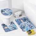 thumbnail image 4 of Juego de baño de cuatro piezas de Eeyore con alfombras antideslizantes, tapa de inodoro suave, elegante cortina de ducha y alfombrilla de baño para decoración del hogar, 4 of 8