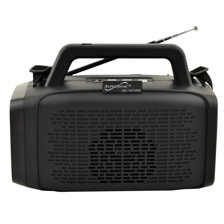 Supersonic SC-1074ER Solar Power Speaker with FM Radio LED