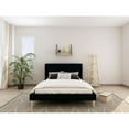 thumbnail image 2 of Tslinn Low Profile Upholstered Platform Bed,Queen Beds With Black(Linen), 2 of 5