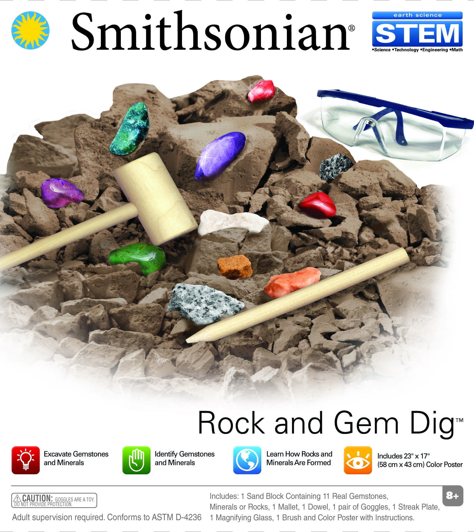 Smithsonian STEM Rock and Gem Dig Brand New 